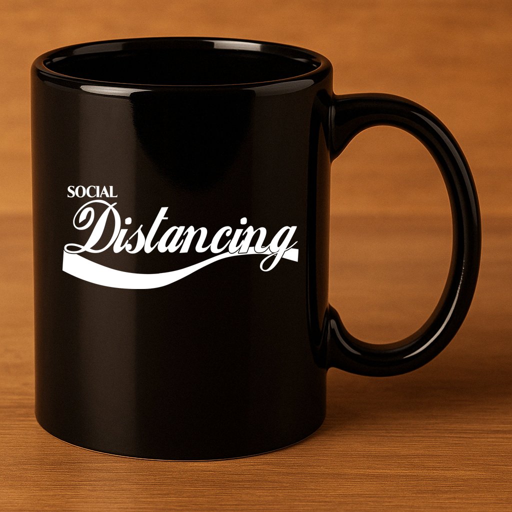 Social Distancing Cola Logo 11oz C Handle Ceramic Mug