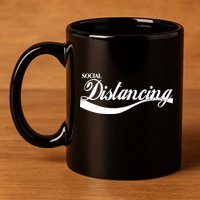Social Distancing Cola Logo 11oz C Handle Ceramic Mug