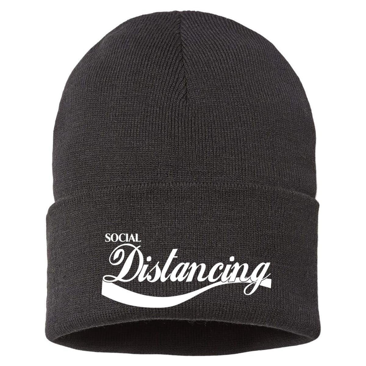 Social Distancing Cola Logo Sustainable Knit Beanie