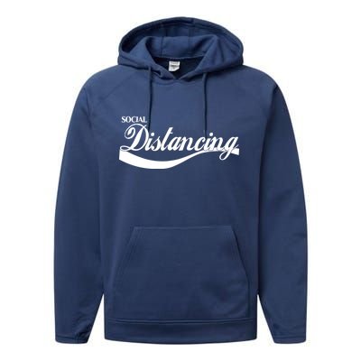 Social Distancing Cola Logo Performance Fleece Hoodie