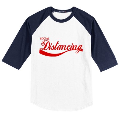 Social Distancing Cola Logo Baseball Sleeve Shirt