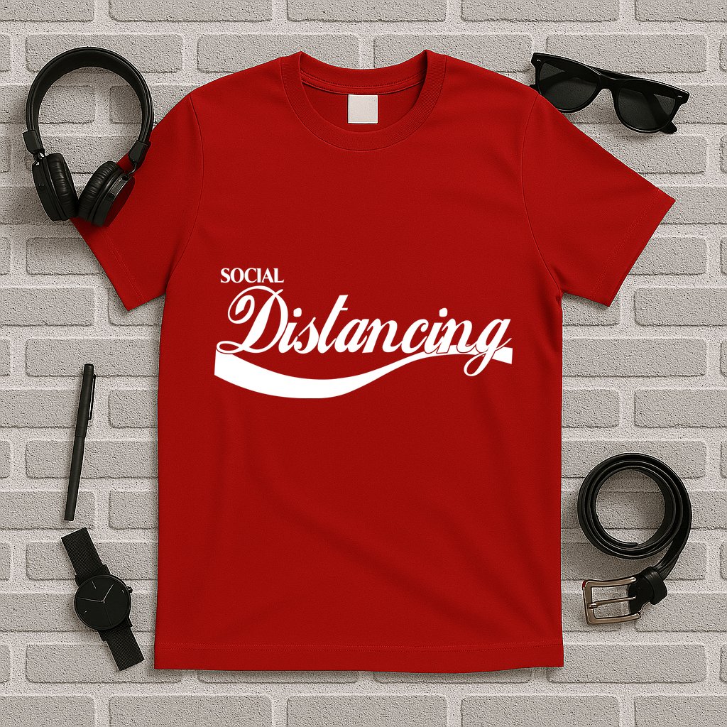 Social Distancing Cola Logo T-Shirt