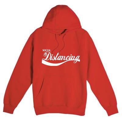 Social Distancing Cola Logo Premium Pullover Hoodie