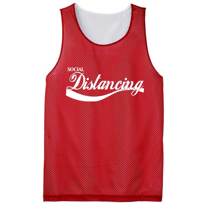 Social Distancing Cola Logo Mesh Reversible Basketball Jersey Tank