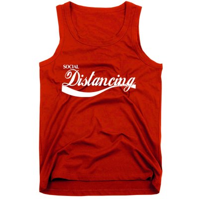 Social Distancing Cola Logo Tank Top