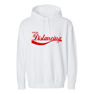 Social Distancing Cola Logo Garment-Dyed Fleece Hoodie