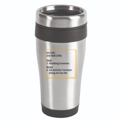 Social Distancing Definition 16oz Travel Tumbler