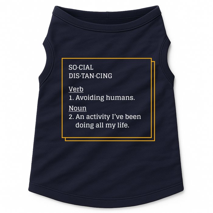 Social Distancing Definition Doggie Tank