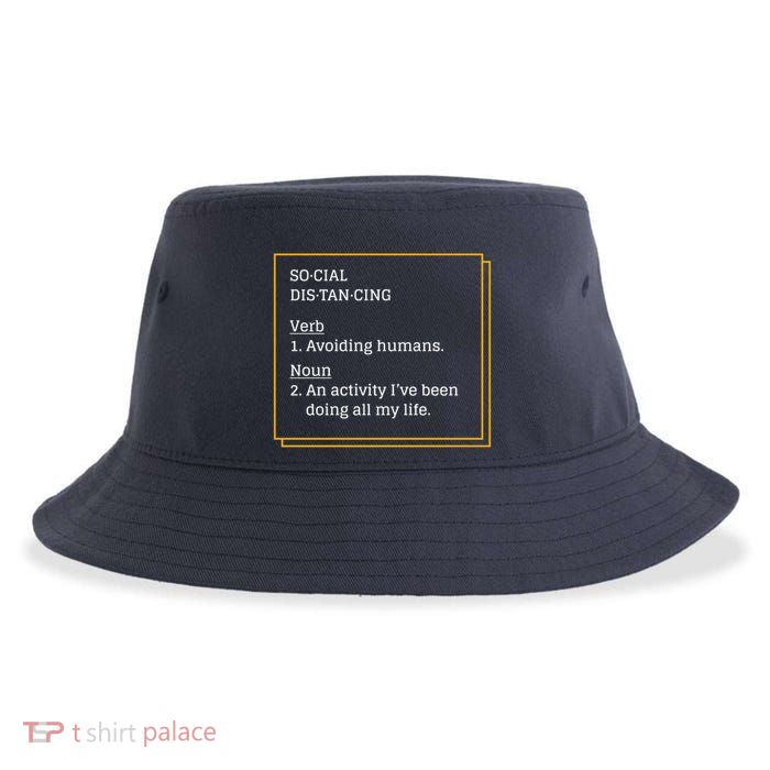 Social Distancing Definition Sustainable Bucket Hat