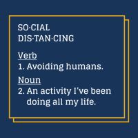 Social Distancing Definition Button