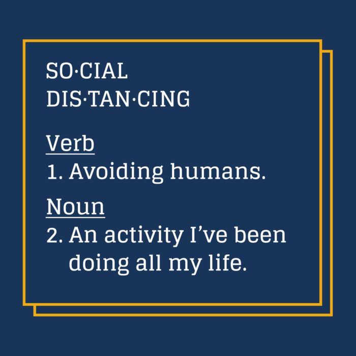 Social Distancing Definition Button