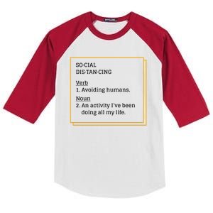 Social Distancing Definition Kids Colorblock Raglan Jersey