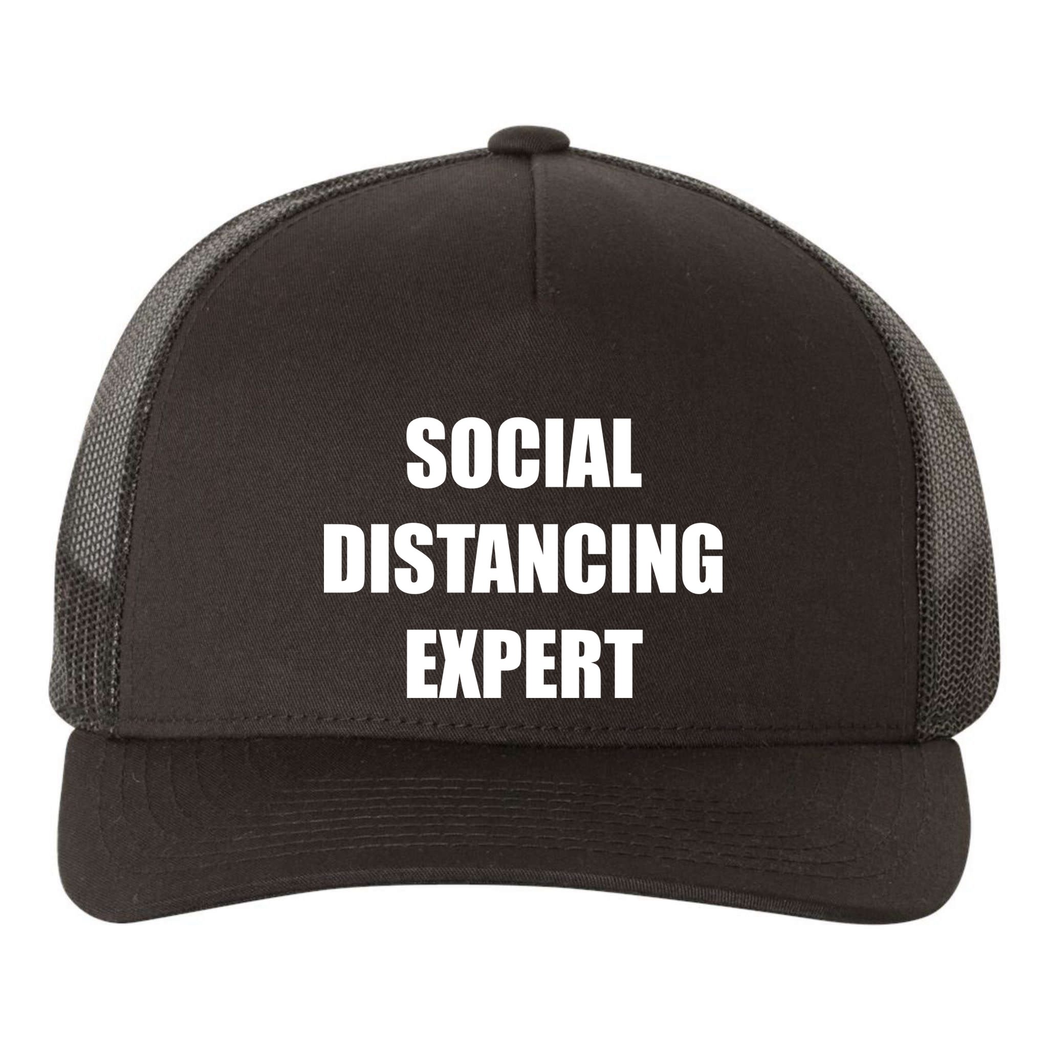 Social Distancing Expert Yupoong Adult 5-Panel Trucker Hat