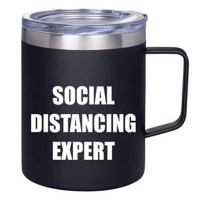 Social Distancing Expert 12oz Stainless Steel Coffee Mug