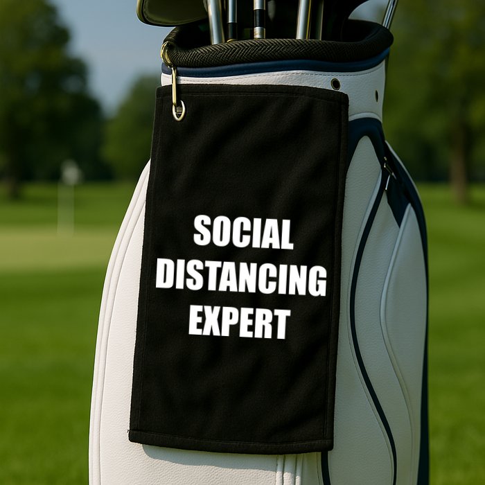 Social Distancing Expert Golf Towel