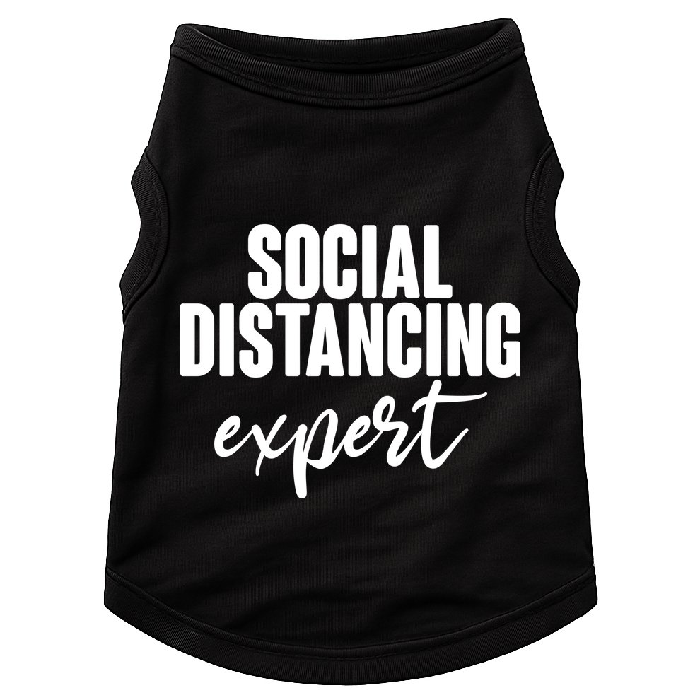 Social Distancing Expert Funny Pandemic Doggie Tank