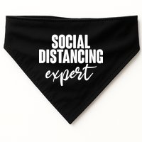 Social Distancing Expert Funny Pandemic USA-Made Doggie Bandana
