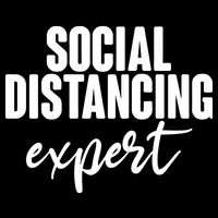 Social Distancing Expert Funny Pandemic USA-Made Doggie Bandana