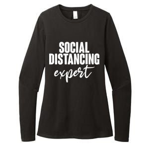 Social Distancing Expert Funny Pandemic Womens CVC Long Sleeve Shirt