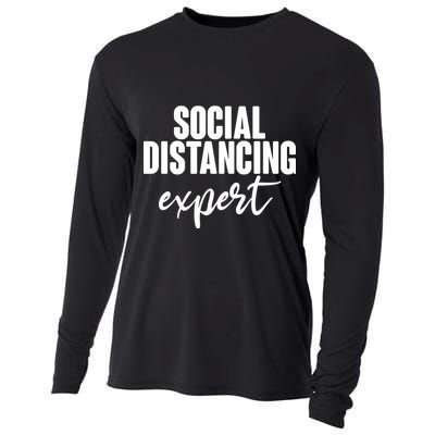 Social Distancing Expert Funny Pandemic Cooling Performance Long Sleeve Crew