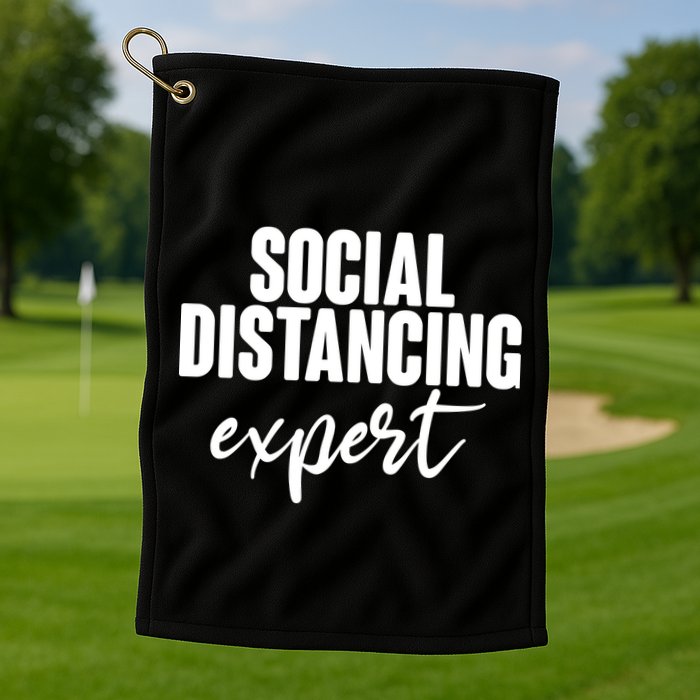 Social Distancing Expert Funny Pandemic Golf Towel