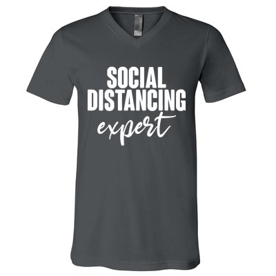 Social Distancing Expert Funny Pandemic V-Neck T-Shirt