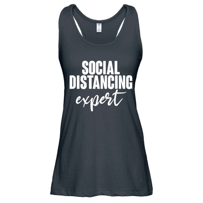 Social Distancing Expert Funny Pandemic Ladies Essential Flowy Tank