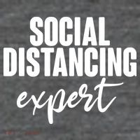 Social Distancing Expert Funny Pandemic Flat Bill Trucker Hat