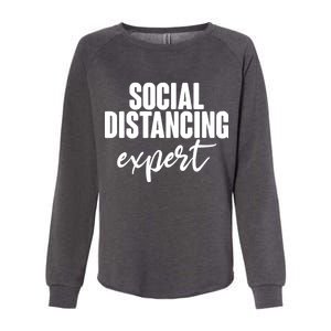 Social Distancing Expert Funny Pandemic Womens California Wash Sweatshirt