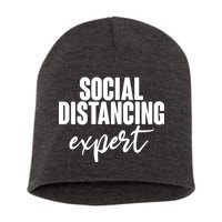 Social Distancing Expert Funny Pandemic Short Acrylic Beanie