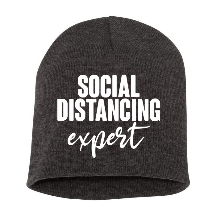 Social Distancing Expert Funny Pandemic Short Acrylic Beanie
