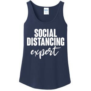 Social Distancing Expert Funny Pandemic Ladies Essential Tank