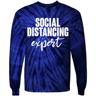 Social Distancing Expert Funny Pandemic Tie-Dye Long Sleeve Shirt