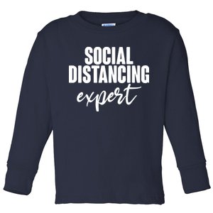 Social Distancing Expert Funny Pandemic Toddler Long Sleeve Shirt