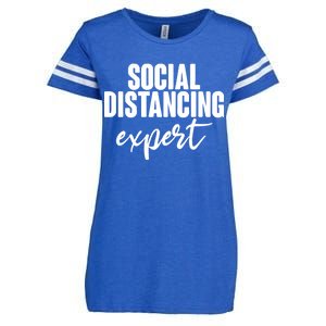 Social Distancing Expert Funny Pandemic Enza Ladies Jersey Football T-Shirt