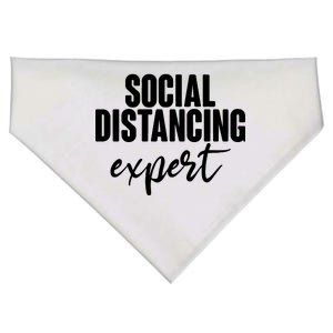 Social Distancing Expert Funny Pandemic USA-Made Doggie Bandana