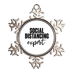 Social Distancing Expert Funny Pandemic Metallic Star Ornament