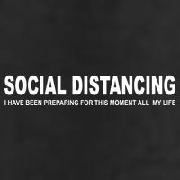 Social Distancing Funny Flu Virus 7 Panel Mesh Trucker Snapback Hat