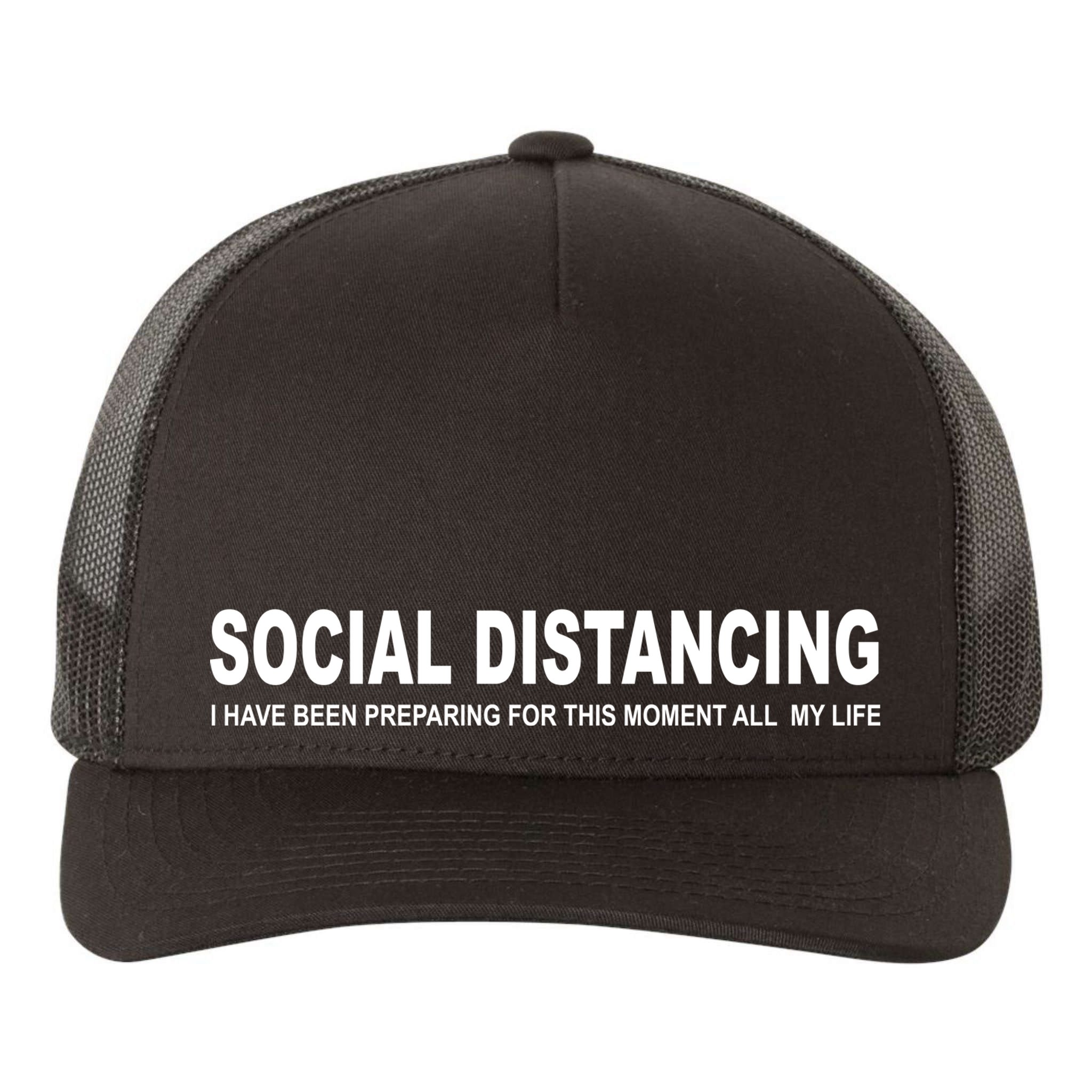 Social Distancing Funny Flu Virus Yupoong Adult 5-Panel Trucker Hat