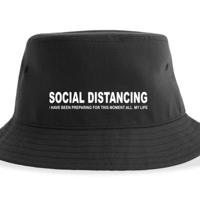 Social Distancing Funny Flu Virus Sustainable Bucket Hat