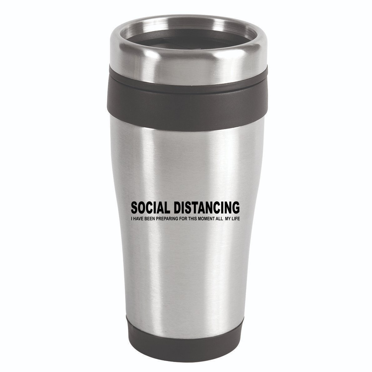 Social Distancing Funny Flu Virus 16oz Travel Tumbler