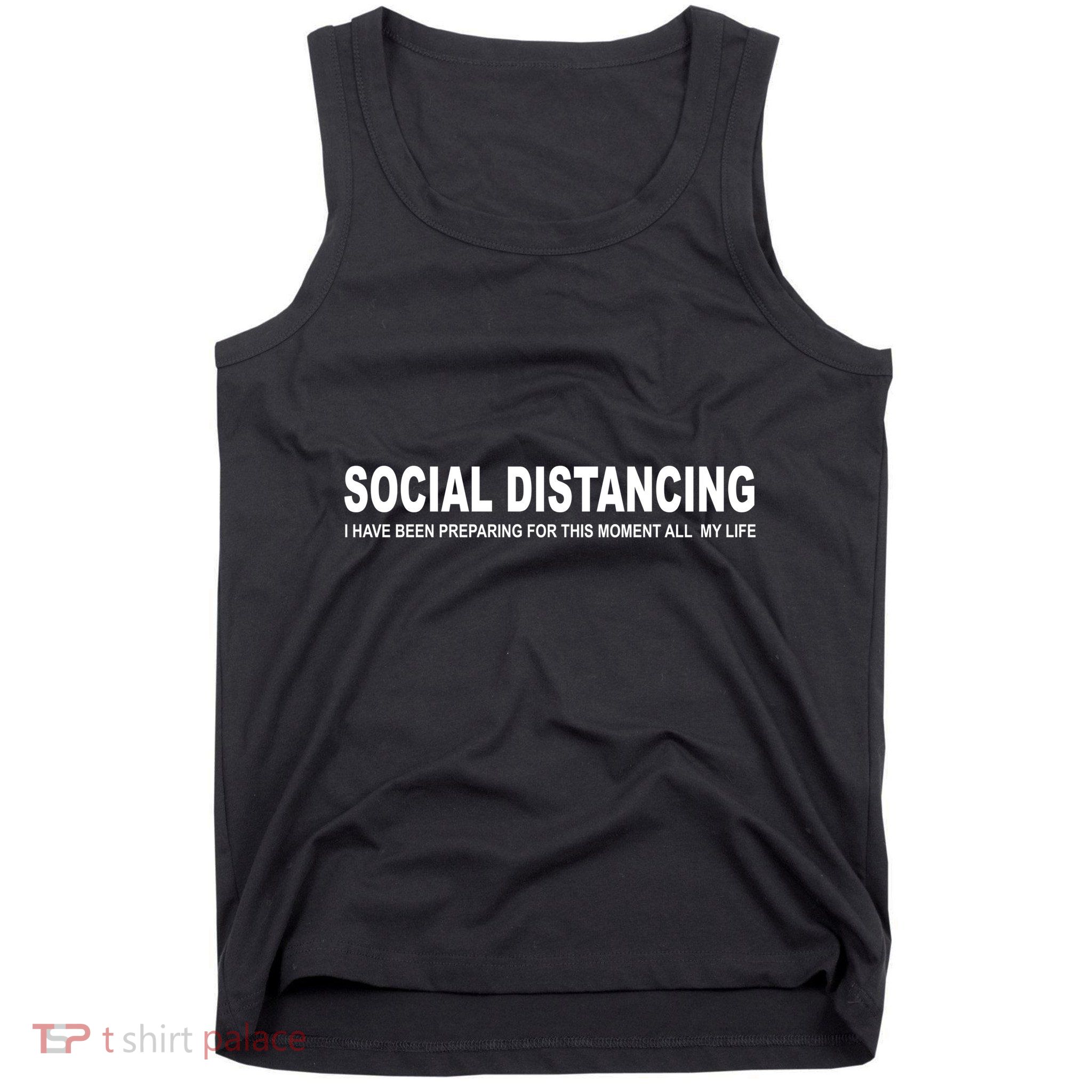 Social Distancing Funny Flu Virus Tank Top