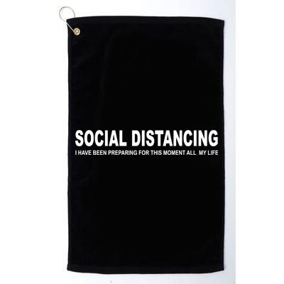 Social Distancing Funny Flu Virus Platinum Collection Golf Towel