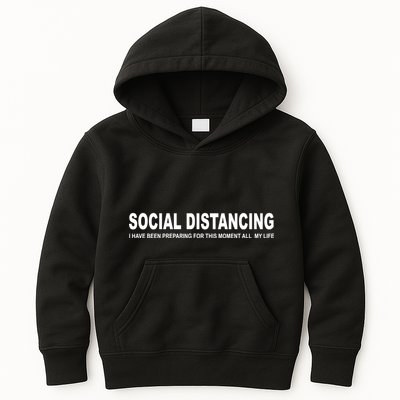 Social Distancing Funny Flu Virus Kids Hoodie