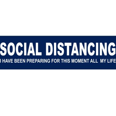 Social Distancing Funny Flu Virus Bumper Sticker