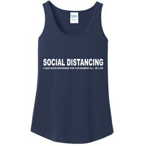 Social Distancing Funny Flu Virus Ladies Essential Tank