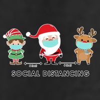 Social Distancing Funny Santa Claus Reindeer Elf Christmas Adult Drive Performance Visor