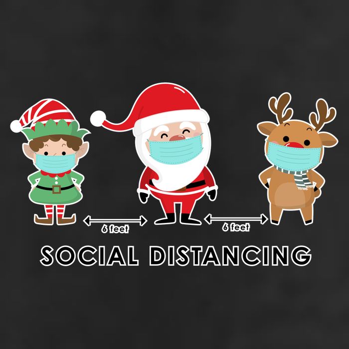 Social Distancing Funny Santa Claus Reindeer Elf Christmas Adult Drive Performance Visor