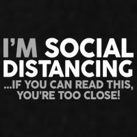 Social Distancing If You Can Read This You're Too Close Ladies PosiCharge Tri-Blend Wicking Tank