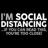 Social Distancing If You Can Read This You're Too Close 7-Panel Snapback Hat